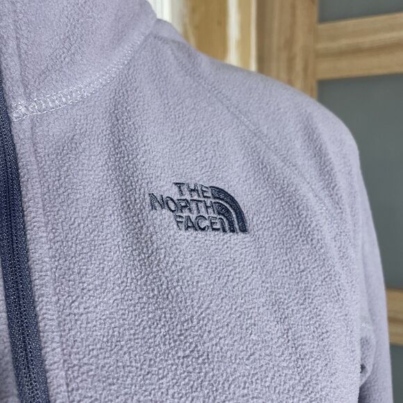 The North Face Sweater Womens Medium Purple Fleece Quarter Zip Pullover Hiking - Picture 4 of 10